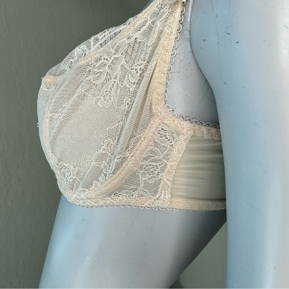 NWT ALEGRO Lingerie Innocent Lily Lace Bra in “Skin” Nude Unlined Underwire 36C - Picture 2 of 16